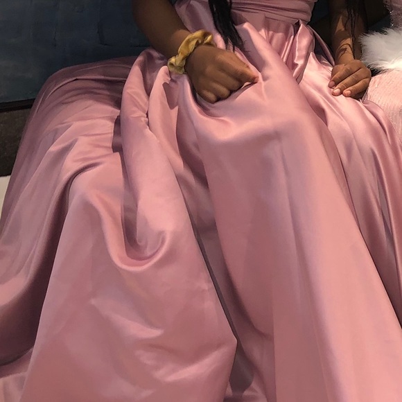 Pretty Pink Gown Dress - Picture 3 of 6